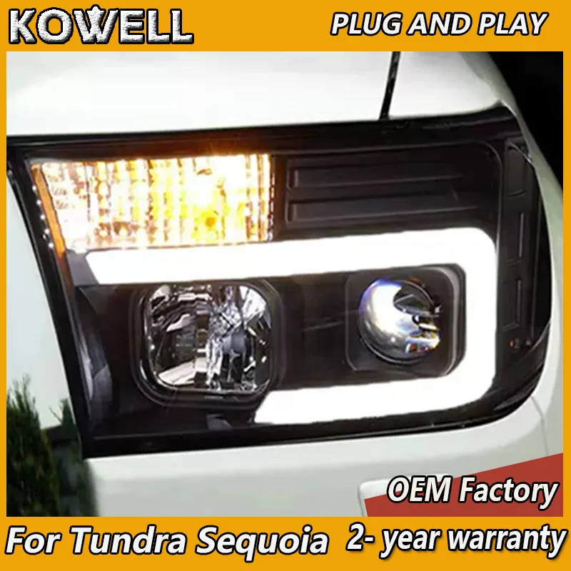 Car Styling for Toyota Tundra Headlight 2007-2013 Sequoia Head Light DRL Turn Signal Low High Beam Projector Lens