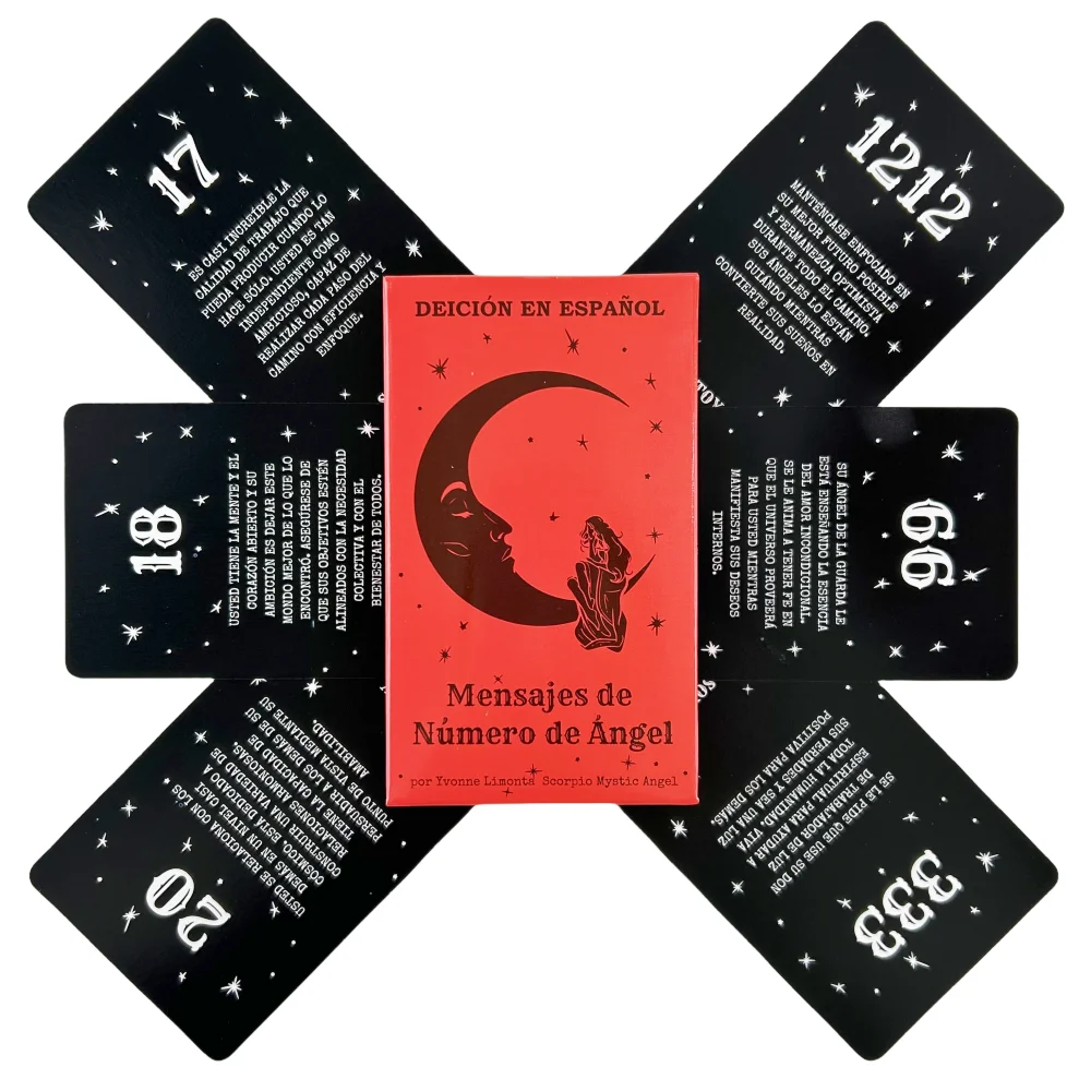 Spanish Angel Number Messages Tarot Cards Fortune Telling Oracle Cards Fate Divination Tarot Deck Family Party Board Game