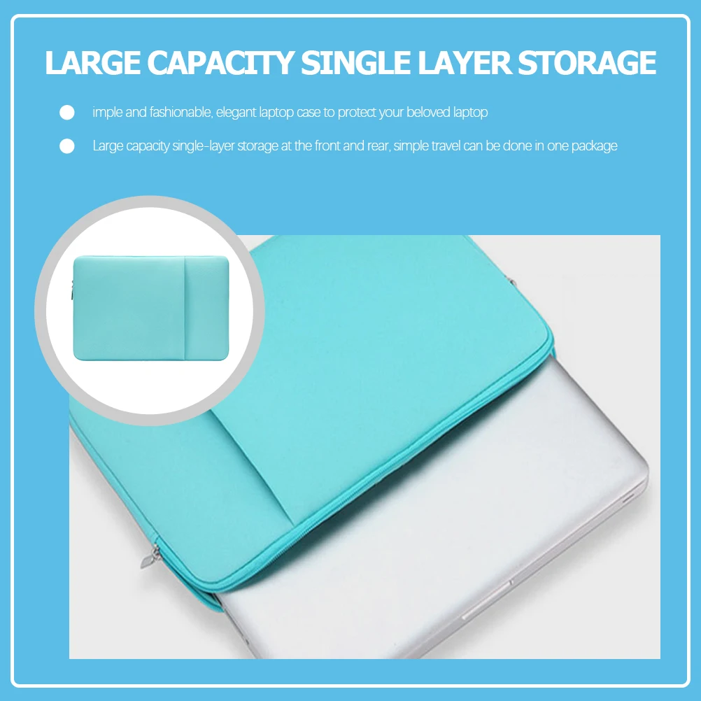 

Laptop Sleeve Slim Lightweight Portable Storage Bag Tote ganizer Sky Blue Case Cover Travel Pouch For Laptop