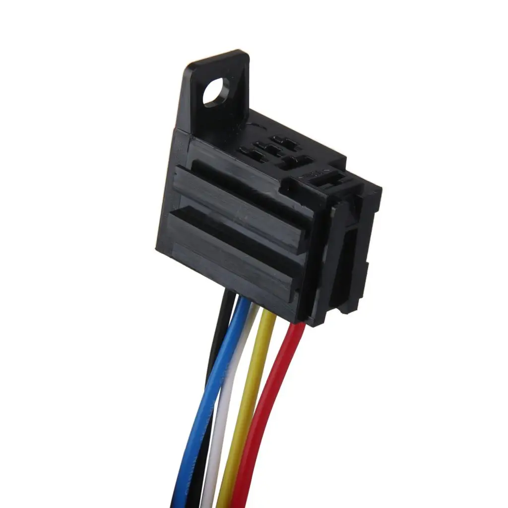 Metal 12V Relay Socket Wiring Harness High Quality 5 Wire Connector for Car Power Circuit Solutions