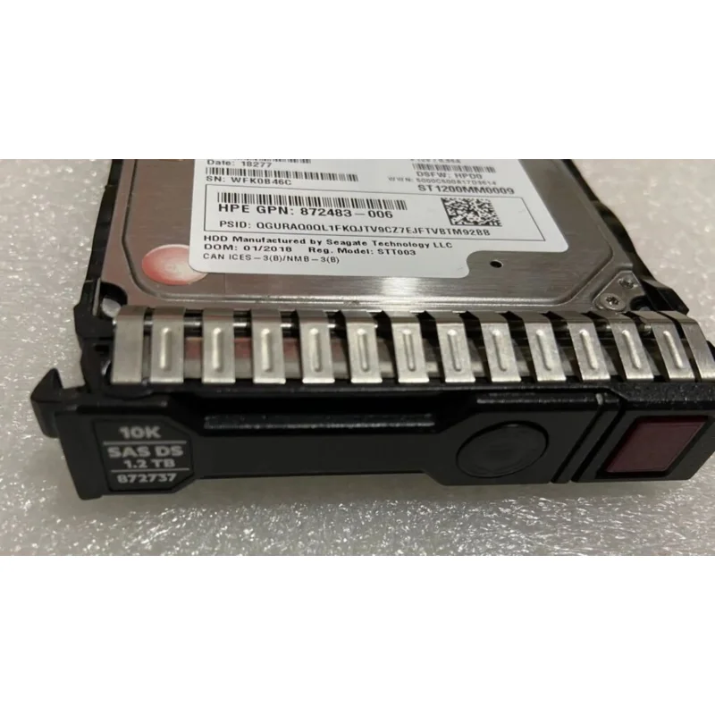 872479-B21 872737-001 872483-006 872737 HEP 1.2TB SAS 10K SFF SC DS 12G 2.5นิ้ว HDD