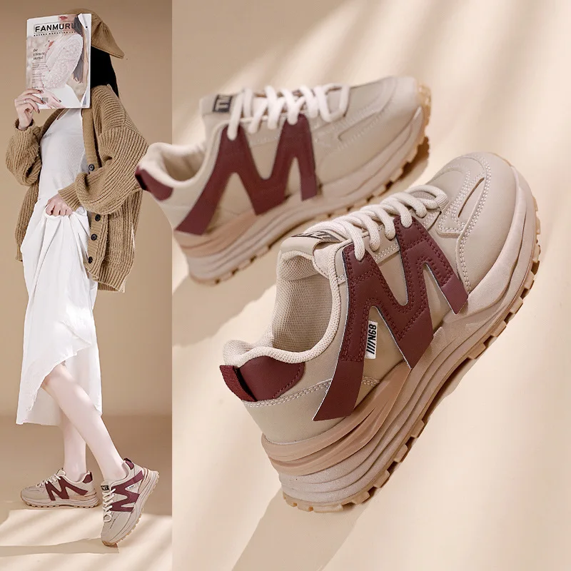 

Women Vulcanized Shoes Student Korean Version New Versatile Casual and Fashionable Forrest Gump Dad Board Shoes