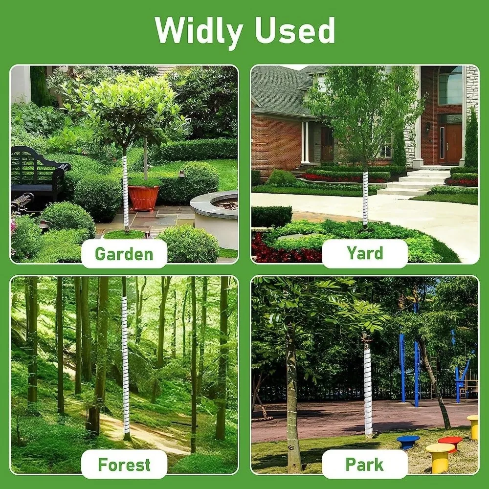 40cm Tree Bark Protector Plastic Spiral Tree Trunk Protector Tube Wraps Flexible Bites Proof Cover Deer Prevention