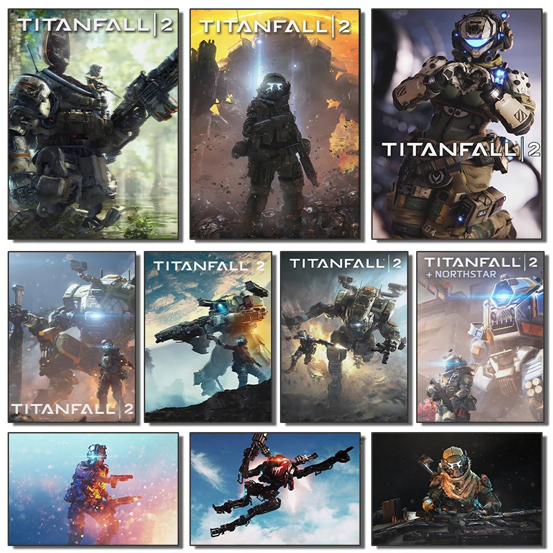 Popular Classic Shooting Game Titanfall Game Posters and Prints Canvas Printing Wall Art Picture for Gamer Room Home Decor Gifts