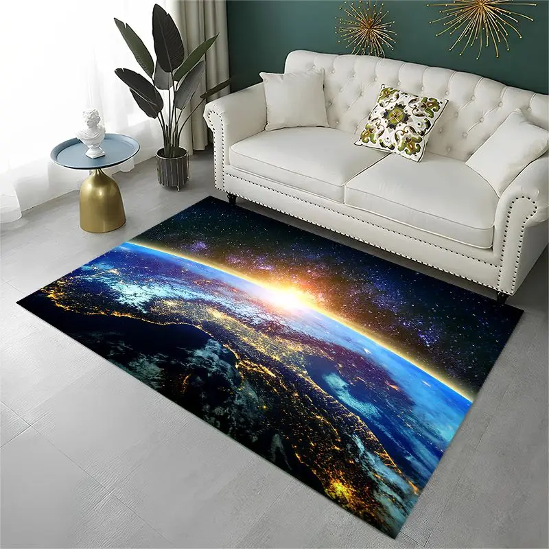 Dream Universe Galaxy Space Stars Black Hole Milky Way Large Area Rug Non-slip Carpet for Bedroom Living Room Sofa Floor Mat - view 3