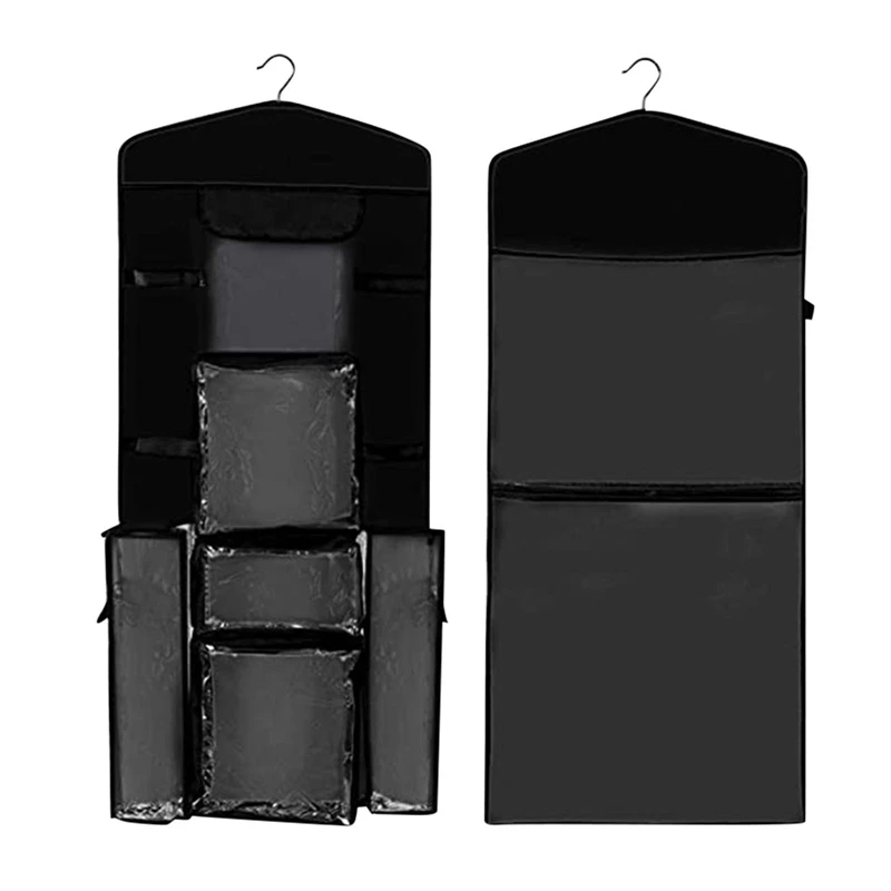 37x16 In Hanging Christmas Gift Bag Organizer with Multiple Pockets Hanging Christmas Gift Wrapping Paper Storage Gift Organizer