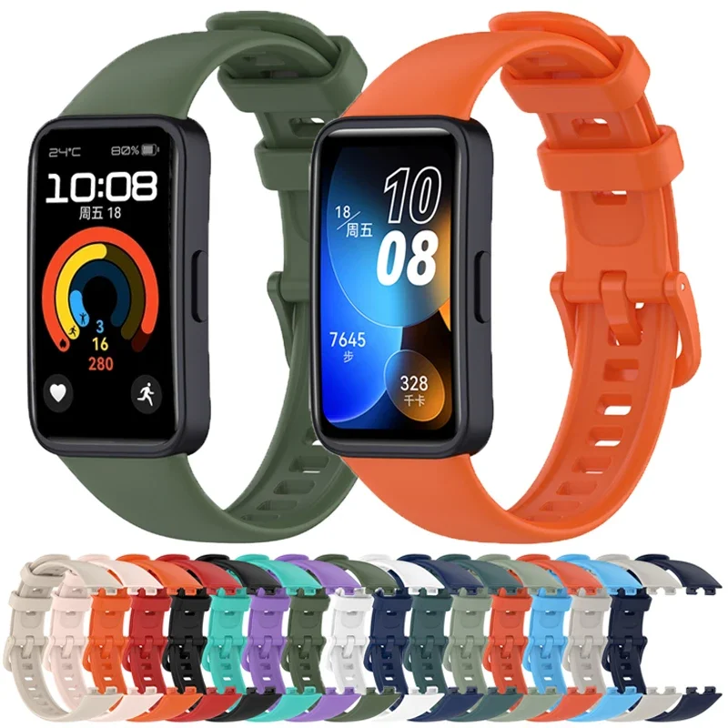

Silicone Strap For Huawei Band 9 8 Sport Watch Soft Wriststrap Bracelet For Huawei Band 8 9 NFC Correa Watchband