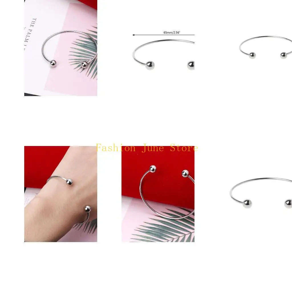 N5KA Adjustable Bracelet Blank Cuff Bracelet with Removable Ball for Jewelry Making