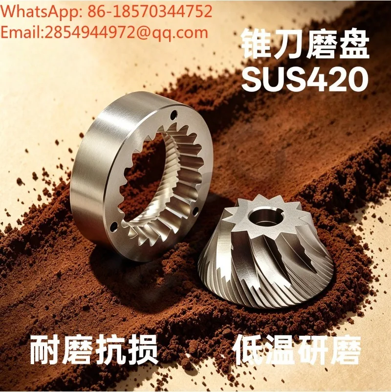 2026    83mm 12-Star Stainless Steel Burr Coffee Grinder Replacement Burr Core Adjustable Manual Coffee Grinder Disc