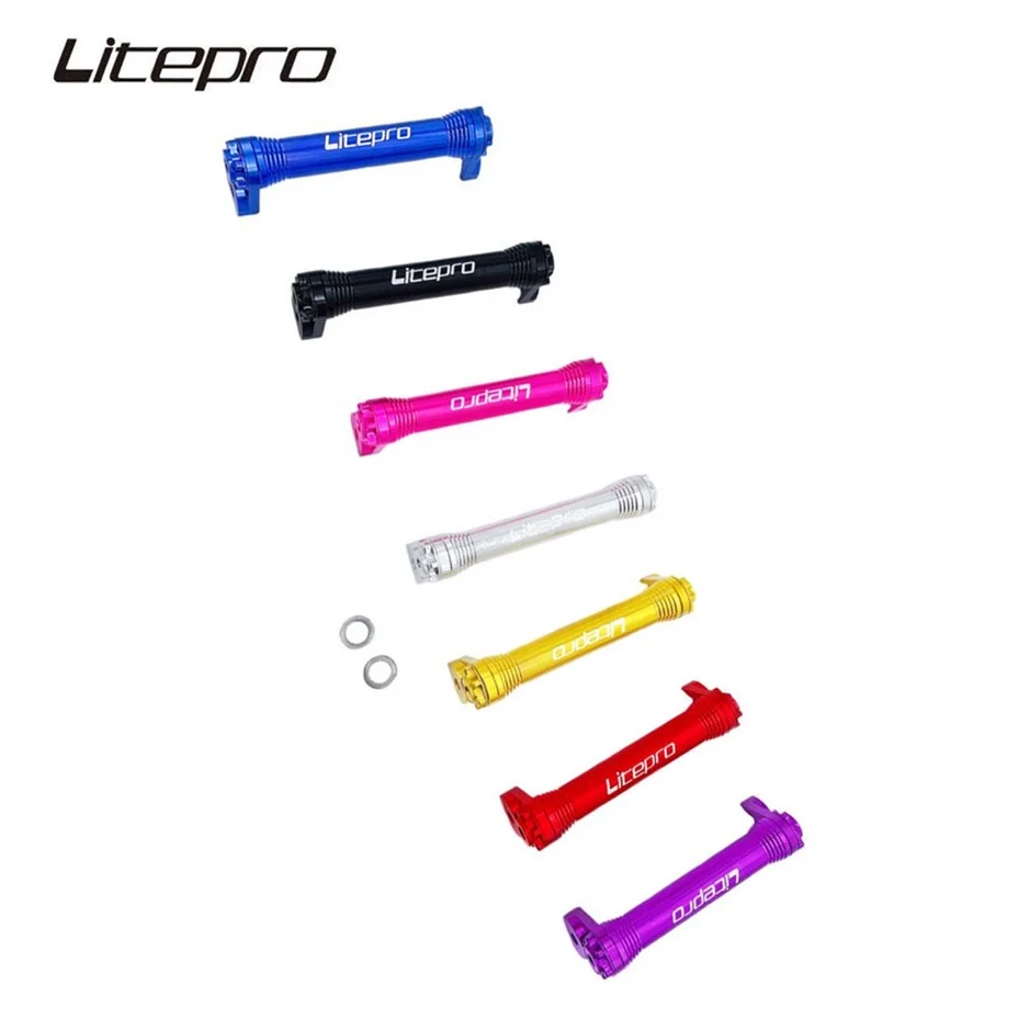 Litepro Folding Bike Easy Wheel Telescopic Rod Alloy Pushing Wheels Extension Telescopic Rob Push Wheel Rod For Brompton