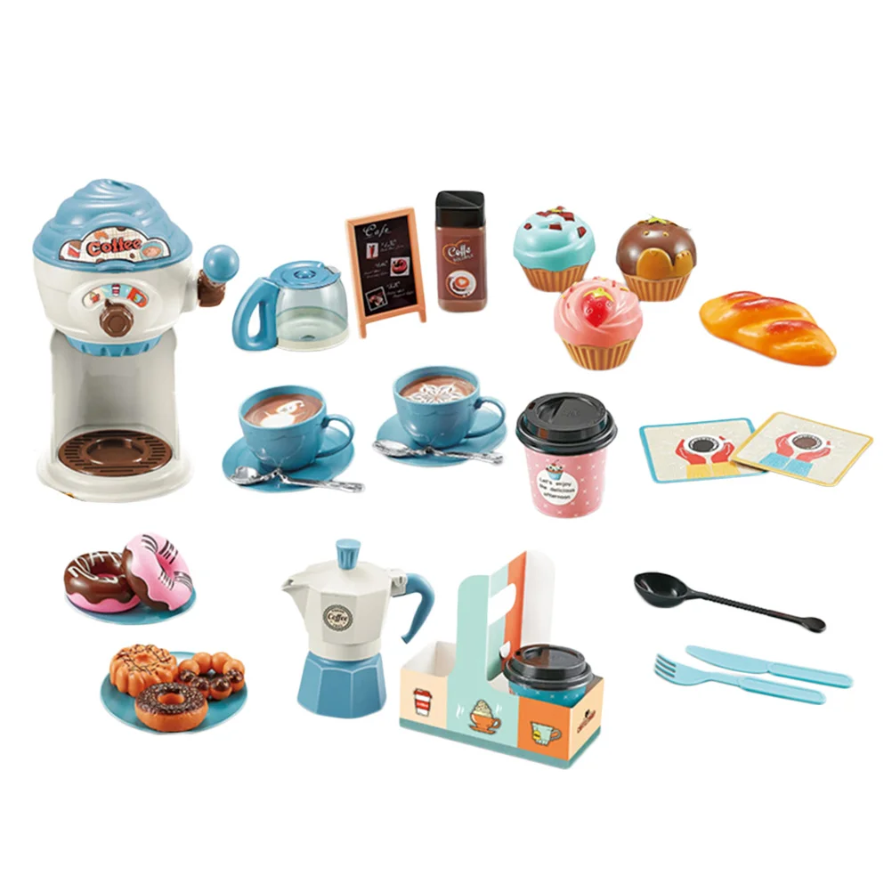 

32 Pcs Simulation Afternoon Tea Toys Coffee Making Children Maker Kids Kitchen Interactive Abs Educational Simulated Play