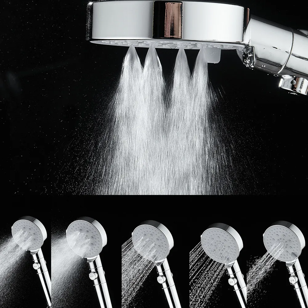 EHEH 5-Mode Shower Head  Water-Saving  High Preassure Waterfall Showerhead ABS Plastic Handshowers Bathroom  Accessories