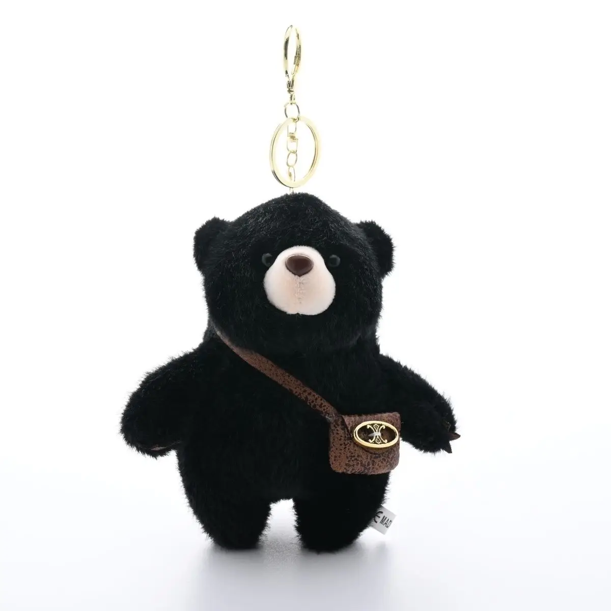 Niedlicher kleiner Bär mit Anhänger, Umhängetasche, Plüschtier eines molligen Bären, Schlüsselanhänger, Puppenspielzeug