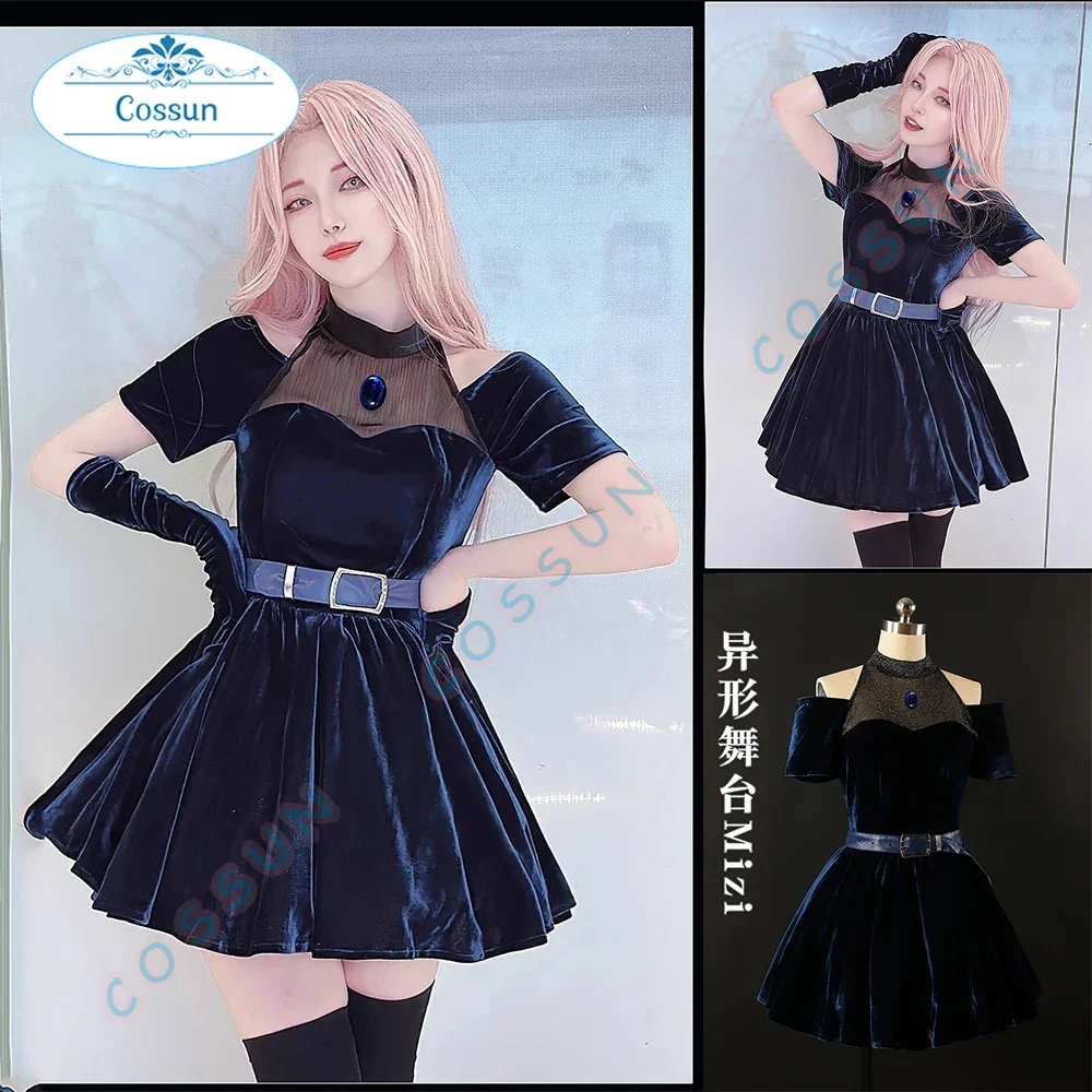 

[Customized] Alien Stage Mizi Cosplay Costume Halloween Anime Clothes Game Outfits Black Gorgeous Dress Women