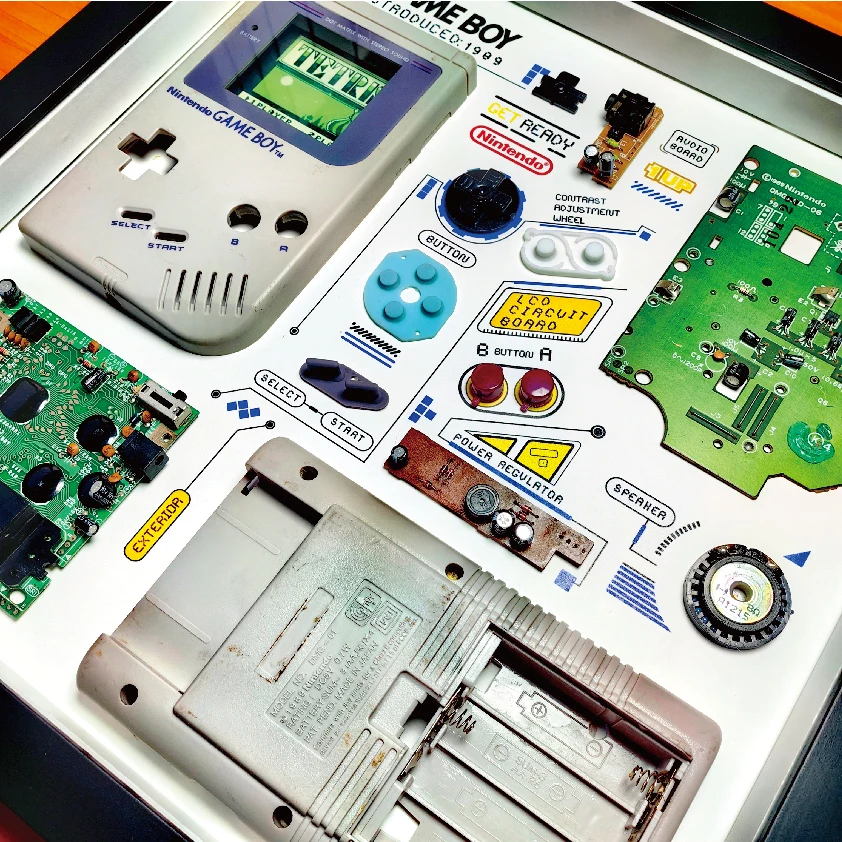 GAME BOY decomposition specimen frame game machine disassembly decorative painting display collection gift