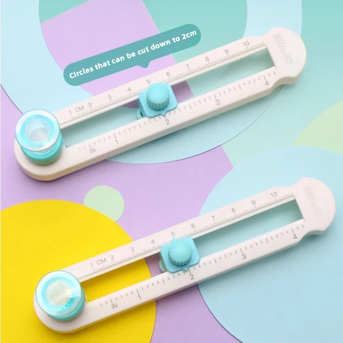 Cortador de papel circular de plástico de 2-20cm, herramientas de corte artesanales multifuncionales, cortadores de tarjetas de álbum de recortes de papel para oficinas de estudio en casa