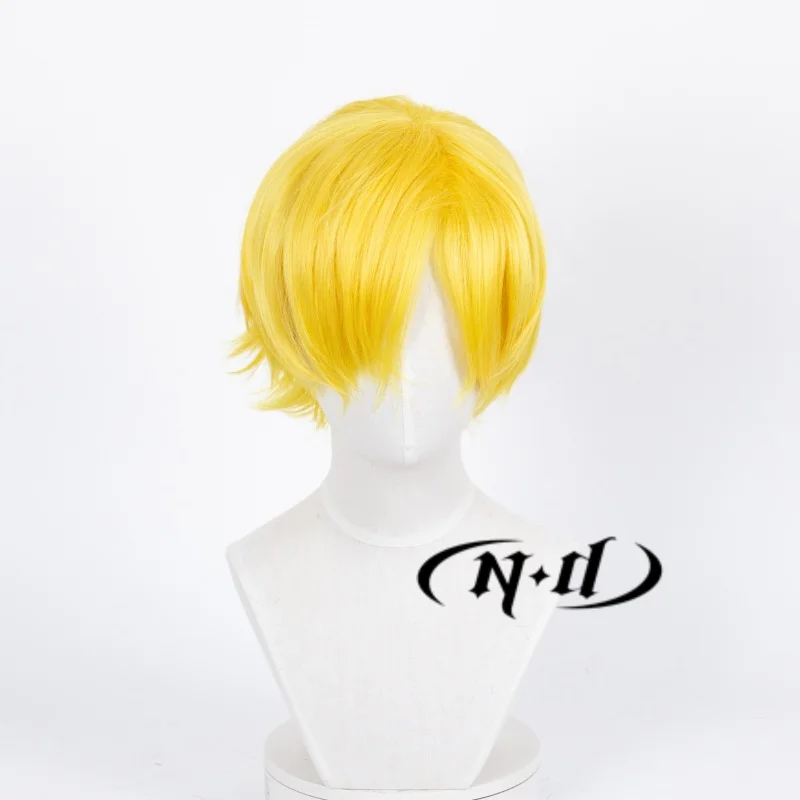 ND Sanji Cosplay perruques une pièce Anime Cos cheveux blonds perruques résistant à la chaleur synthétique pour Anime bande dessinée Con Coser Costume fête à thème