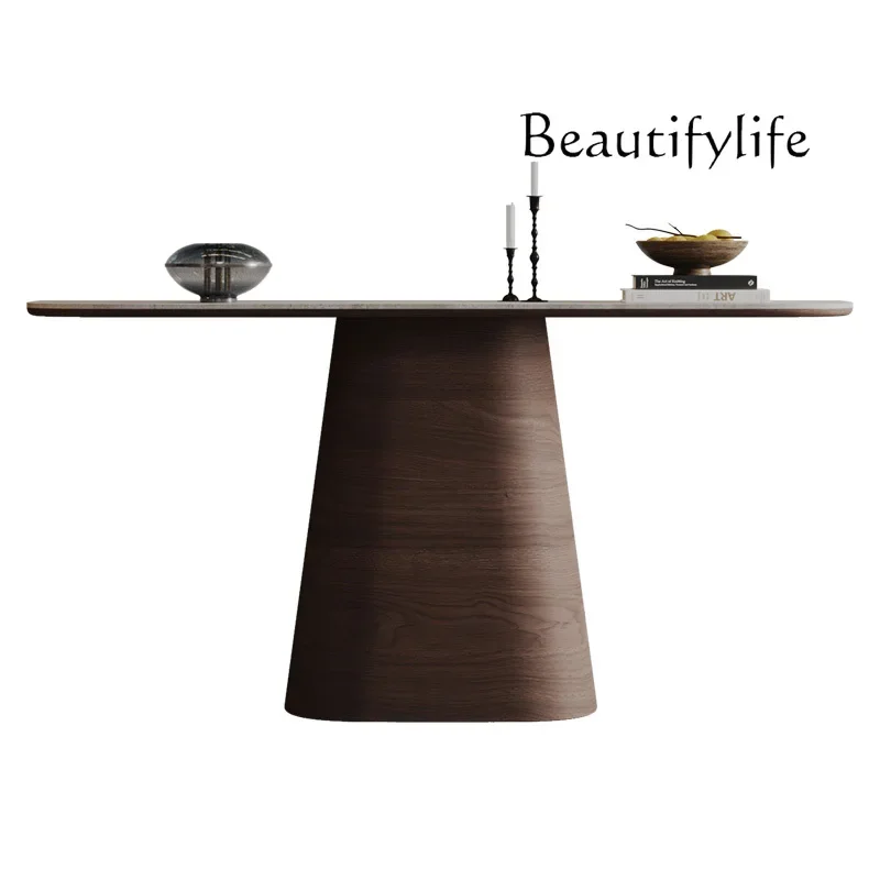 طاولة مدخل من ألواح الصخور على طراز العصور الوسطى من O، ممر غرفة المعيشة، الممر، منصة المدخل، مدخل من الخشب الصلب