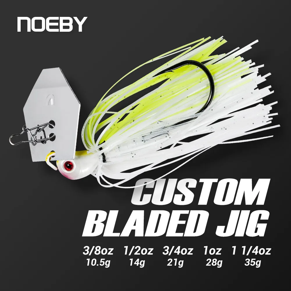 Noeby Chatterbait 10.5g 14g 21g 28g 35g Bladed Jig Needle Stinger Hook Vibration Wire Power Bait Pike Bass Jig Fishing Lure