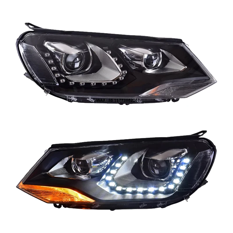 

2 Pieces for VW Touareg Head Light 2011 2015 Car Accessories Headlamp Upgrade LED Headlights Front Light DRL Front Lights