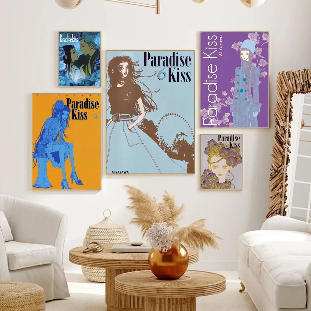 Paradise Kiss Poster Anime Posters Sticky Vintage Room Home Bar Cafe Decor Kawaii Room Decor