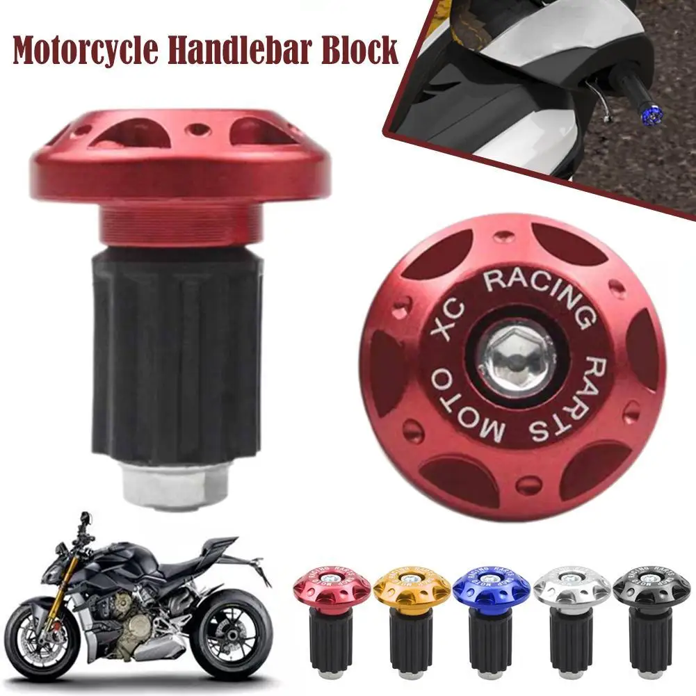 1Pair Motorcycle Handle Bar Ends Plug Grips Handlebar Plug Caps Motor Bike Accessories Motorcycle Expanding Locking Bar End Caps