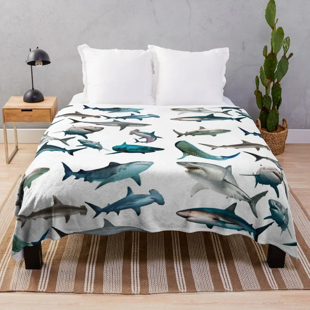 

Sharks Throw Blanket Flannel Fleece Soft Warm Throw Blanket