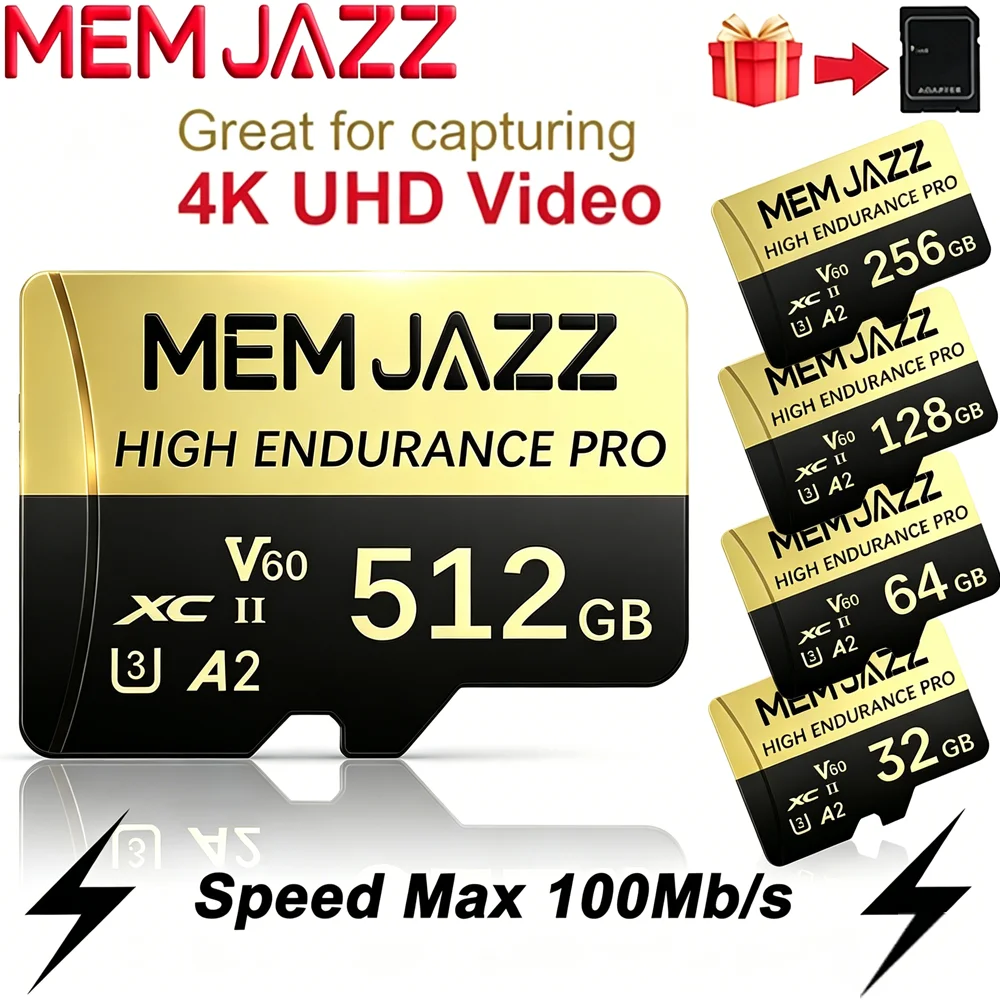 Tarjeta Micro TF SD de 32GB 64GB 128GB 512GB, Tarjeta de Memoria U3 V30 de Alta Velocidad, la Más Vendida para PS Vita PSP, Tarjeta de Juego con Transferencia Rápida