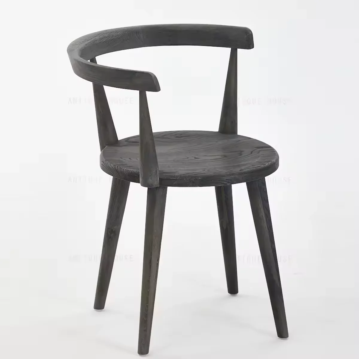 ！@Modern Designer Oak Dining Chair Colorful Farmhouse Design Style Armchairs French Reproduction Home Furniture
