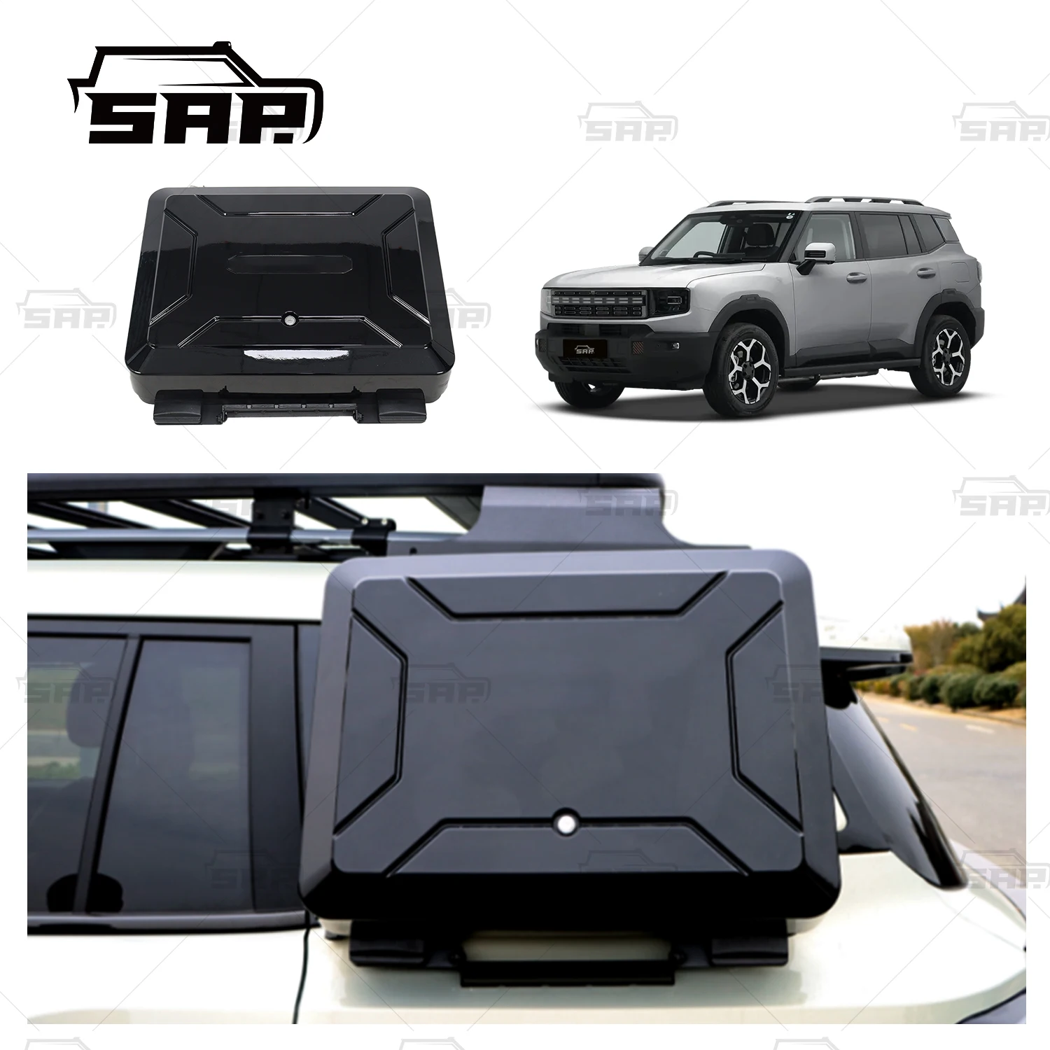 Shamo Auto Parts - Caja de Herramientas Lateral Negra de Alta Calidad para Automóvil, Caja de Herramientas Lateral para Jetour Shanhai T1