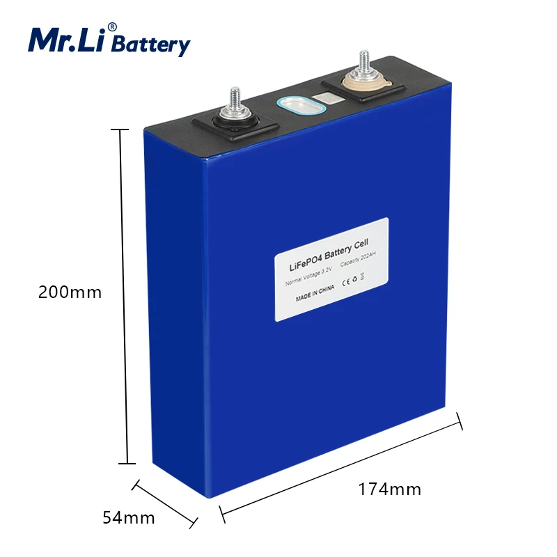 Mr.Li 3.2V 200Ah 202Ah sel baterai LiFePO4 baru bukan 150Ah untuk 12V 24V 200Ah EV RV kemasan baterai kapasitas tinggi Diy daya UPS surya