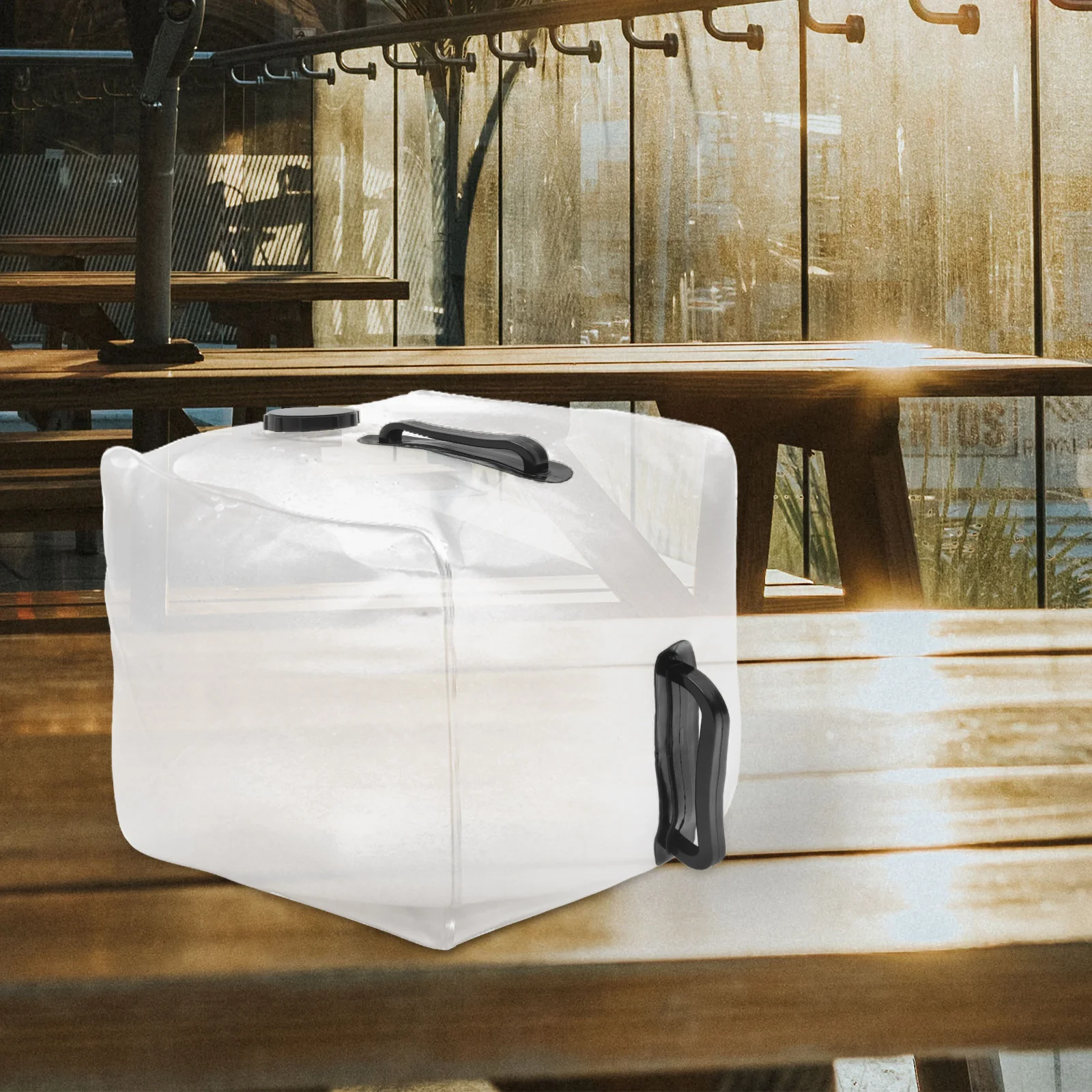 2 قطعة حاوية المياه المحمولة في الهواء الطلق قابلة للطي سعة كبيرة إبريق الماء التخييم تخزين دلو دلو قابل للطي