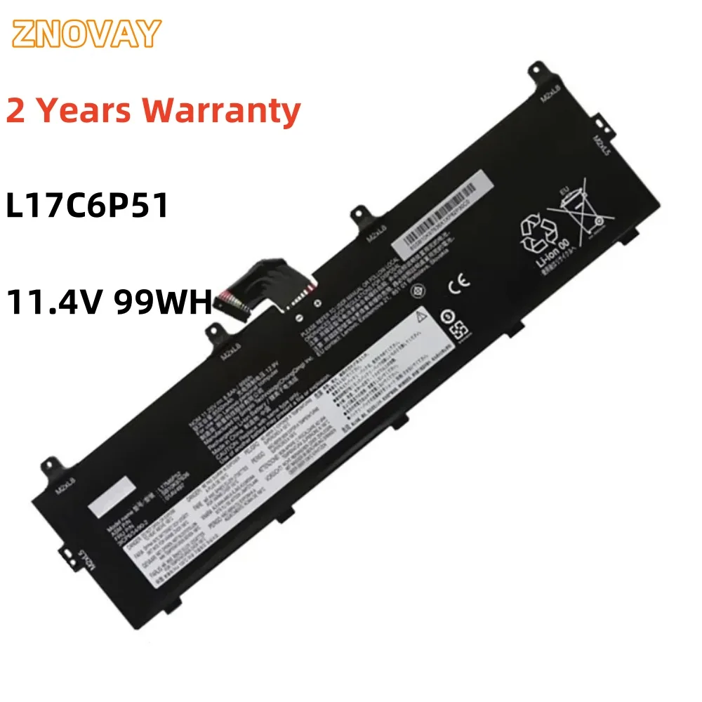 

ZNOVAY L17C6P51 Laptop Battery For Lenovo ThinkPad P72 P73 Series L17M6P52 01AV497 01AV498 SB10K97636 SB10K97637 931QA100H