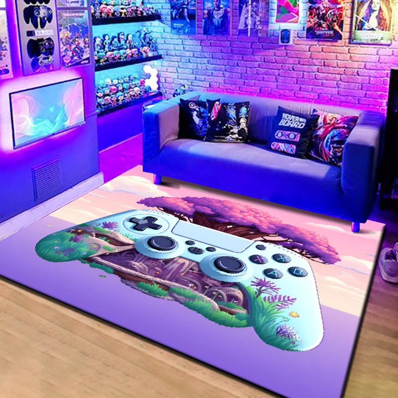 

Game Console Controller Esports Room Gaming Decoration Carpet Floor Mat Anti-slip Bedroom Decor Living