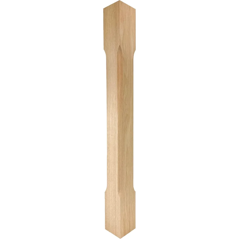

Modern Square Celoron Island Leg - 34 1/2" Tall x 3 1/2" Wide - Unfinished Wooden Leg for Kitchen Islands, Tables or Desks (Oak)