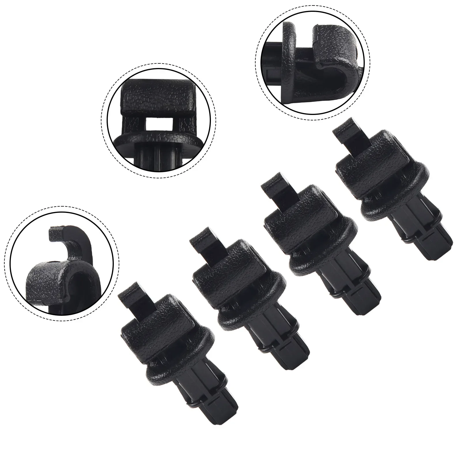 4 PCS Sunshade Hook Clips For Rear Sliding Door Of For Honda For Odyssey 2005-2010 Aftermarket Replacement Plastic Clips Kit