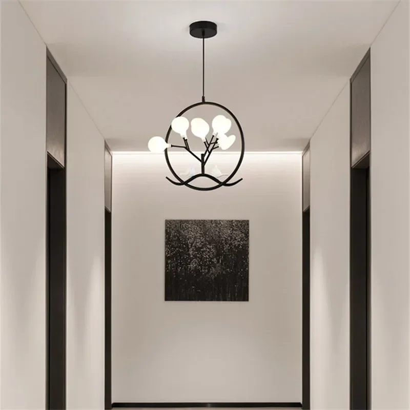 الحديثة LED الثريا الدوائر النمط الأمريكي المعادن الطيور الزهور شخصية غرفة المعيشة المطبخ بار طاولة طعام مصابيح تعليق للزينة