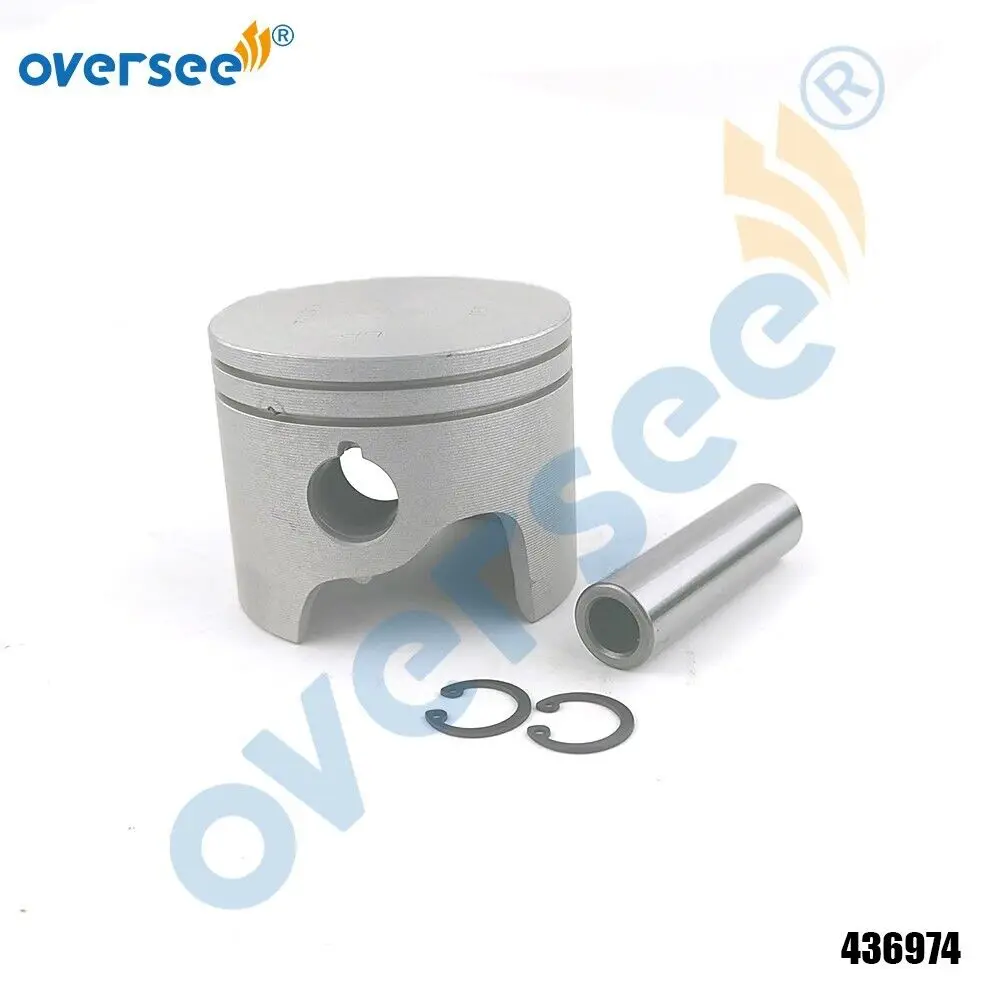 Oversee 0436974 PISTON OS 030 For Evinrude Johnson OMC BRP Outboard 50 65 70HP 1988-2001