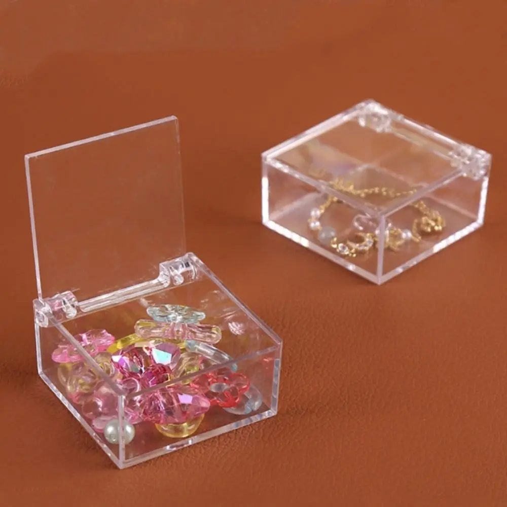 New Multi Size Storage Box Flip Cover Acrylic Plastic Box Square Transparent Dust Cover Party Decor