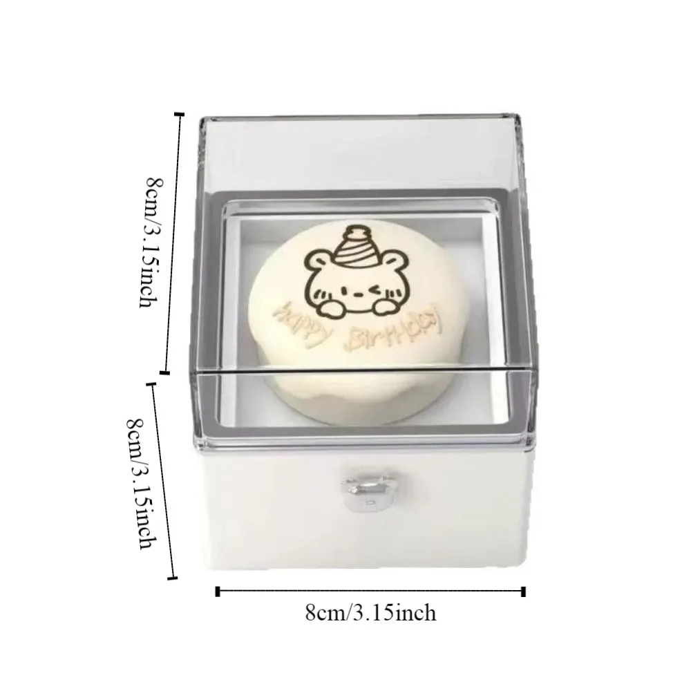 Valentinstag Bär Klappbare Ringbox Aufbewahrungsbox Ringpräsentationsbox Mini-Kuchen Geschenkboxen Freundin Geschenk Schmuck Geburtstagsgeschenk Verpackungsbox – Detail 1
