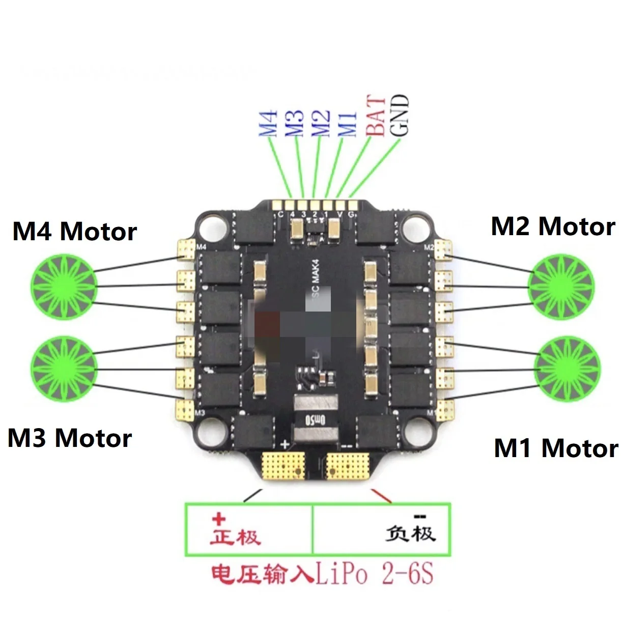 BLS - 45A / 60A 4 in1 ESC Dshot 150/300/600 per FPV Drone Quadcopter QVA250