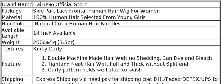 Side Part Lace Kinky Curly Human Hair Wig T Lace Part Frontal Wigs For Women Remy Brazilian Curly Human Hair Wigs 14 Inches 180%