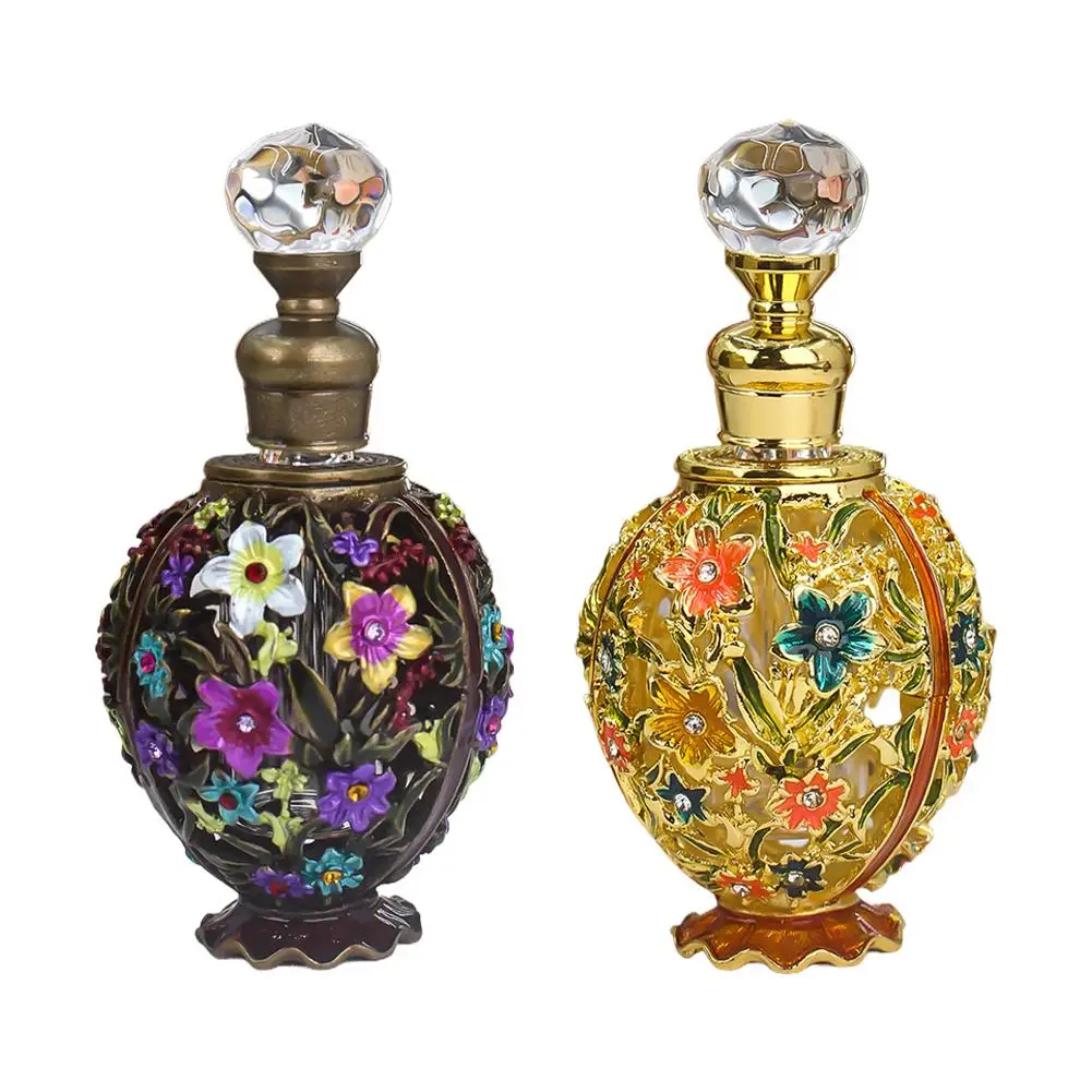 5/10/12/15/25 مللي زجاجة عطر زجاجية فاخرة لإعادة تعبئة الزيوت العطرية تصميم عربي موزع زيت عطري ممتاز بالجملة