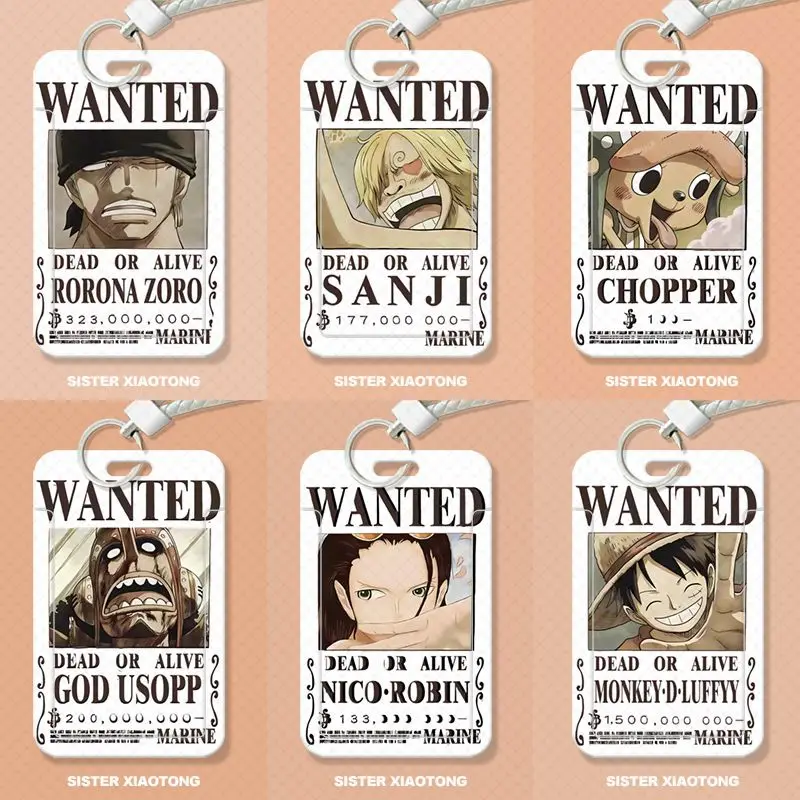 Cute One Piece Nika Luffy Zoro Chopper Usopp Bounty Order Sun God Student Card Cover Bus Card ID Protective Cover Gift Wholesale