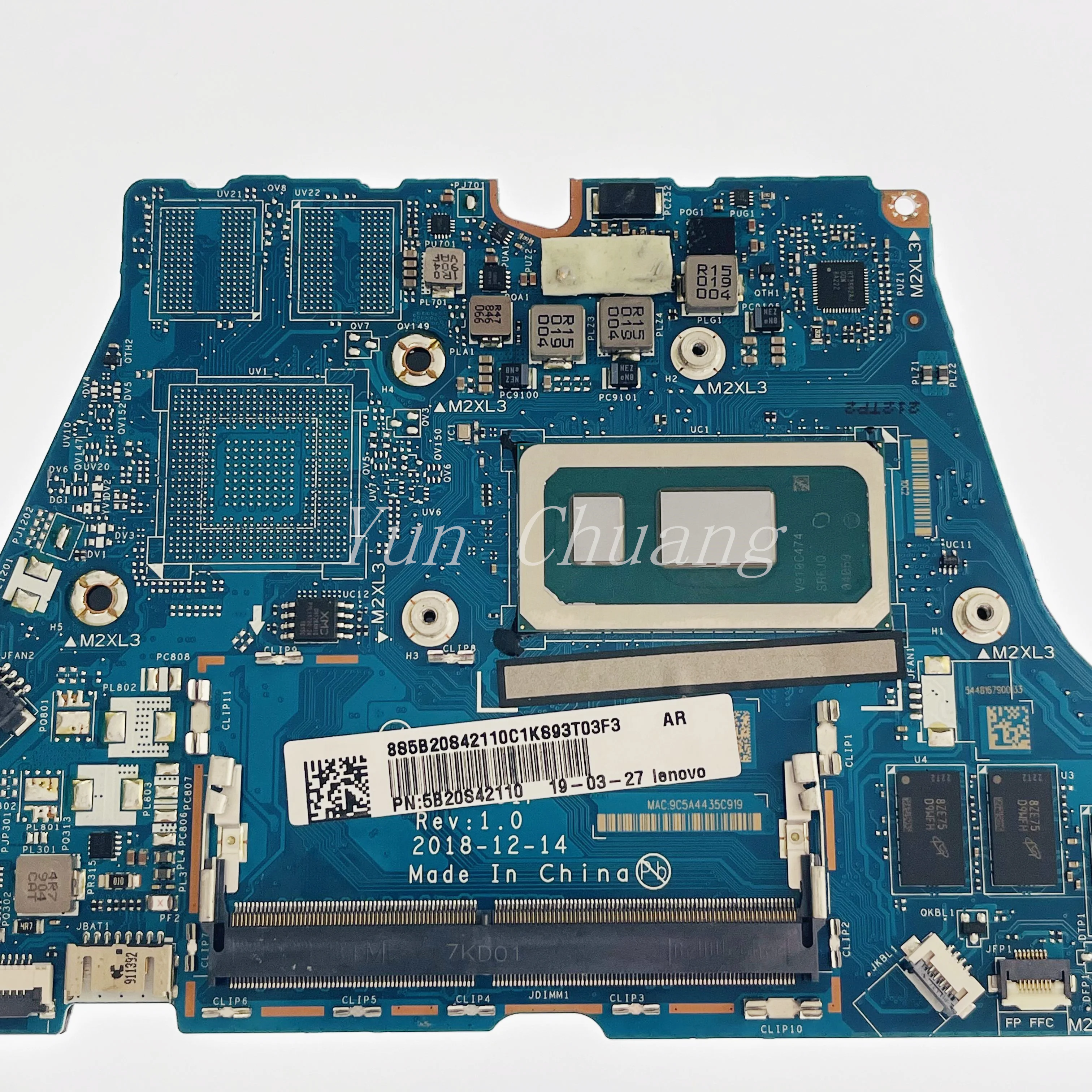 Imagem -04 - Laptop Motherboard para Lenovo Ideapad Mainboard Core i3 i5 I78th Cpu Uam 4gb-ram Lenovo S54014iwl C340-14iwl La-h081p