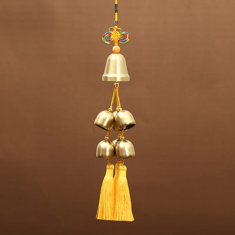 

Feng Shui Turn five yellow and two black Windchime Pendent
