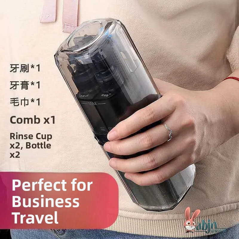 

Портативный дорожный набор для мужчин и женщин: набор для ухода, чашка для хранения туалетных принадлежностей, сумка для ухода и чистки для деловых поездок, активного отдыха и кемпинга