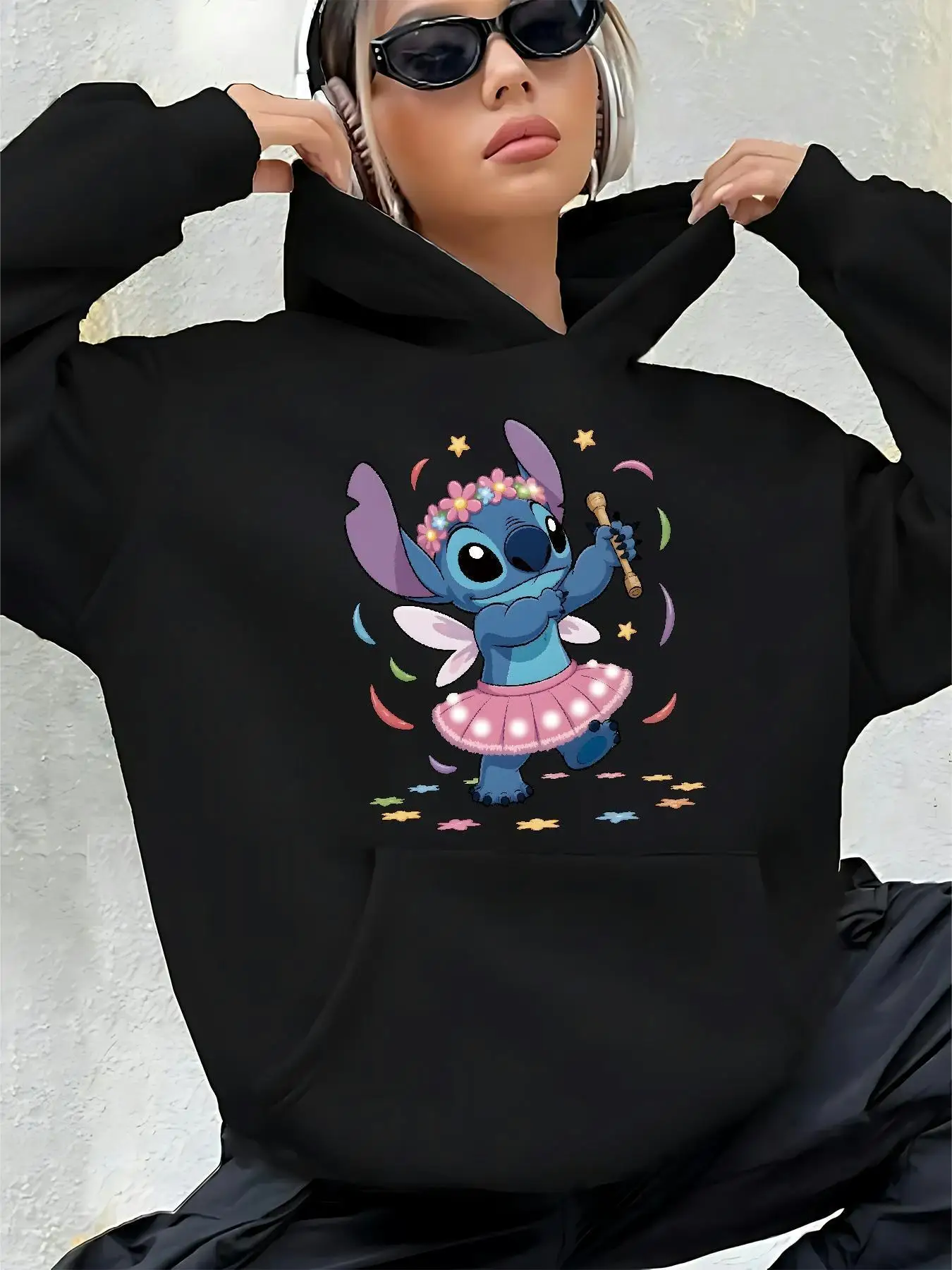 Ms. Stitch Kapuzenpullover, maschinenwaschbarer Freizeitpullover für Herbst und Winter, geeignet für Arbeit, Einkaufen und Zuhause