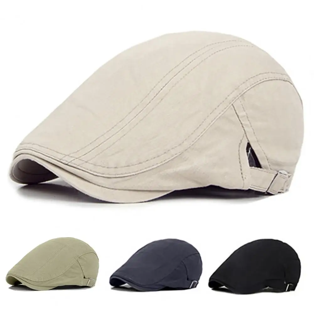 الرجال ضوء مجلس بلون موزع الصحف قبعات الرسامين البريطانيين القبعات الربيع والصيف قابل للتعديل قبعة مسطحة الهيب هوب القبعات