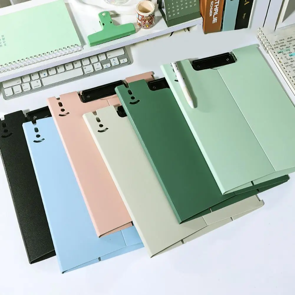 File Clipboard Organizer Stain-proof File Folder Waterproof A4 Clipboard Clip Folder with Vertical Plate for File for Office